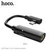 HOCO Type C Charging + 3.5mm AUX Audio 2-in-1 Adapter, Black