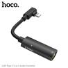 HOCO Type C Charging + 3.5mm AUX Audio 2-in-1 Adapter, Black