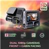 GekoGear Orbit D110 Dash Cam | 2-Channel Dual View Dashcam (1080p Full