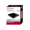 Transcend (TS8XDVDS-K) Extra Slim Portable DVD Writer, 8X DVD-RW, 24X CD-R/RW, 1MB Buffer | Black, USB 2.0 | CyberLink Media Su