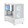 FRACTAL DESIGN Pop Mini Air RGB White TG mATX High-Airflow Clear Tempered Glass Window Mid Tower Computer Case