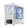 FRACTAL DESIGN Pop Mini Air RGB White TG mATX High-Airflow Clear Tempered Glass Window Mid Tower Computer Case