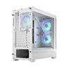 FRACTAL DESIGN Pop Air RGB White TG ATX High-Airflow Clear Tempered Glass Window Mid Tower Computer Case(Open Box)