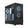 FRACTAL DESIGN Pop Air RGB Black Cyan Core TG ATX High-Airflow Clear Tempered Glass Window Mid Tower Computer Case