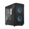 FRACTAL DESIGN Focus 2 RGB Black ATX mATX Mini ITX Clear Tinted Tempered Glass Mid Tower Computer Case