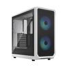 Fractal Design Focus 2 RGB White ATX mATX Mini ITX Clear Tinted Tempered Glass Mid Tower Computer Case(Open Box)