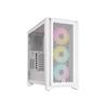 CORSAIR iCUE 4000D RGB Airflow Mid-Tower Case, True White - 3x AF120 RGB ELITE White Fans - iCUE Lighting Node PRO Controller -