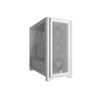 CORSAIR iCUE 4000D RGB Airflow Mid-Tower Case, True White - 3x AF120 RGB ELITE White Fans - iCUE Lighting Node PRO Controller -