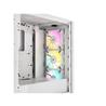 CORSAIR iCUE 4000D RGB Airflow Mid-Tower Case, True White - 3x AF120 RGB ELITE White Fans - iCUE Lighting Node PRO Controller -