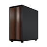 FRACTAL DESIGN North ATX mATX Mid Tower PC Case - Charcoal Black Chassis with Walnut Front and Mesh Side Panel