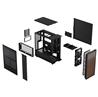 FRACTAL DESIGN North ATX mATX Mid Tower PC Case - Charcoal Black Chassis with Walnut Front and Mesh Side Panel