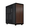 FRACTAL DESIGN North ATX mATX Mid Tower PC Case - Charcoal Black Chassis with Walnut Front and Mesh Side Panel