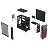 FRACTAL DESIGN North ATX mATX Mid Tower PC Case - Charcoal Black Chassis with Walnut Front and Light Tinted TG Side Panel