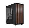 FRACTAL DESIGN North ATX mATX Mid Tower PC Case - Charcoal Black Chassis with Walnut Front and Light Tinted TG Side Panel