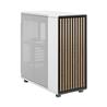 FRACTAL DESIGN North ATX mATX Mid Tower PC Case - Chalk White Chassis with Oak Front and Mesh Side Panel