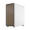 FRACTAL DESIGN North ATX mATX Mid Tower PC Case - Chalk White Chassis with Oak Front and Mesh Side Panel