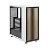 FRACTAL DESIGN North ATX mATX Mid Tower PC Case - Chalk White Chassis with Oak Front and Mesh Side Panel