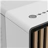 FRACTAL DESIGN North ATX mATX Mid Tower PC Case - Chalk White Chassis with Oak Front and Mesh Side Panel