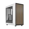 FRACTAL DESIGN North ATX mATX Mid Tower PC Case - Chalk White Chassis with Oak Front and Light Tinted TG Side Panel