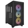 CORSAIR 3000D RGB Tempered Glass Mid-Tower, Black, 3x AR120 RGB Fans