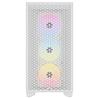 CORSAIR 3000D RGB Tempered Glass Mid-Tower, White, 3x AR120 RGB Fans(Open Box)