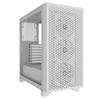 CORSAIR 3000D RGB Tempered Glass Mid-Tower, White, 3x AR120 RGB Fans(Open Box)