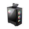 MSI MAG FORGE 112R Mid-Tower Case for up to ATX Motherboards, Tempered Glass, Front Mesh Panel, 4 x 120mm ARGB fans with Hub Co