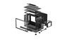 DeepCool CH160 PLUS PC mini-tour , noir