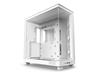 NZXT H6 FLOW Compact Dual-Chamber Mid-Tower Airflow Case, White(Open Box)