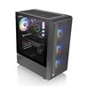 THERMALTAKE S200 TG with 4 x ARGB Lite Fan Mid-Tower Case, Black