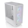 THERMALTAKE S200 TG with 4 x ARGB Lite Fan Mid-Tower Case, Snow