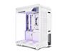 SSUPD Xhuttle White ATX Mid Tower Gaming Case, Dual Chamber, Tempered Glass/Steel , 3 x 120mm ARGB Reverse Fan, RGB Strip, Vert