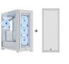 CORSAIR iCUE 5000X RGB QL Edition Case + FREE Airflow Front Panel, White (While Stocks Last)