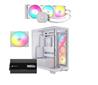 CORSAIR 3500X RS-R ARGB, RM850x PSU, NAUTILUS 360 ARGB AIO, White