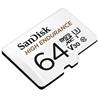 SanDisk High Endurance microSD 64GB 100/40MB/s U3 V30 C10   White