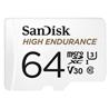 SanDisk High Endurance microSD 64GB 100/40MB/s U3 V30 C10   White