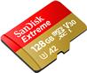 SanDisk Extreme microSD 128GB 190/90MB/s C10 UHS U3 V30 A2 Gold