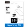 TeamGroup 64GB microSDXC UHS-I/U1 Class 10 Memory Card with Adapter