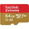 SANDISK Extreme 64GB microSDXC C10, U3 ,V30, A2 W/Adapter,