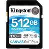 Kingston Canvas GO! Plus  512GB UHS-I Class 10 SDXC