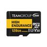 TeamGroup High Endurance 128GB Micro SDXC UHS-I U3 V30 4K Designed  for Security Camera and video recording(20,000hrs) THUSDX12