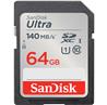 SanDisk Ultra SD 64GB 140MB/s C10 U1 UHS 4x6 Blister  Silver