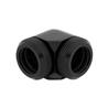 CORSAIR Fitting (hard tube),XF Hardline 2-pack (90° Angled 14mm OD compression; black)