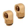 CORSAIR Fitting (adapter),XF Adapter 2-pack (90° Angled rotary; gold)