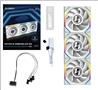 LIAN LI UNI FAN SL WIRELESS RGB LCD Reverse White Color 3x 12cm Fan Pack avec contrôleur (lame inversée)