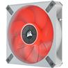 Corsair ML120 LED ELITE, 120mm Magnetic Levitation Red LED Fan with AirGuide, Single Pack - White Frame(Open Box)