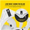 Corsair iCUE QL140 RGB 140mm RGB PWM White Dual Fan Kit with Lighting Node CORE