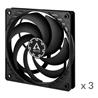 Arctic P12 SLIM PWM PST – 120mm Pressure optimized case fan | Slim profile | PWM controlled speed with PST (Pack of 3pcs)