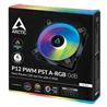 Arctic P12 PWM PST A-RGB 0dB (Black) – 120mm Pressure optimized case fan | PWM controlled speed with PST | A-RGB illumination