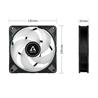 Arctic P12 PWM PST A-RGB 0dB (Black) – 120mm Pressure optimized case fan | PWM controlled speed with PST | A-RGB illumination